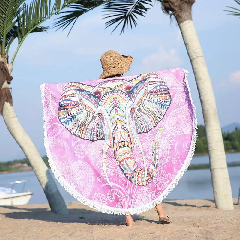 Elephant Round Beach Towel 10