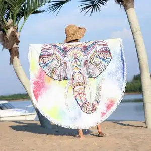 Elephant Round Beach Towel 11