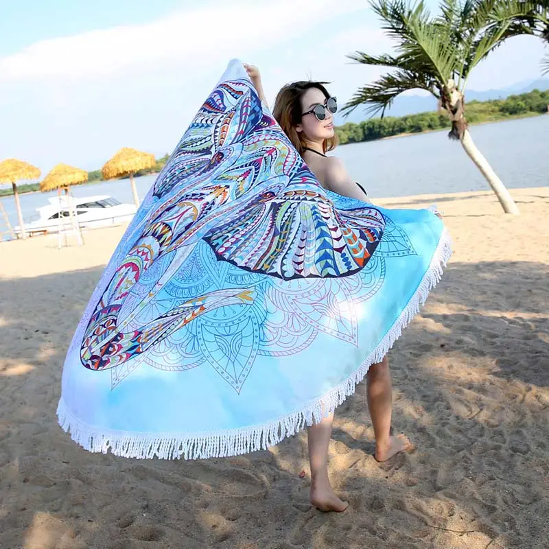 Elephant Round Beach Towel 2