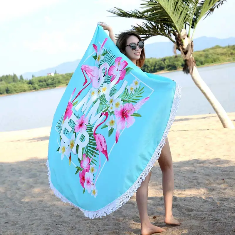 Lefovs Flamingo Round Beach Towel 10