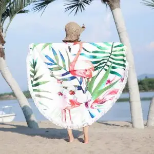Lefovs Flamingo Round Beach Towel 8