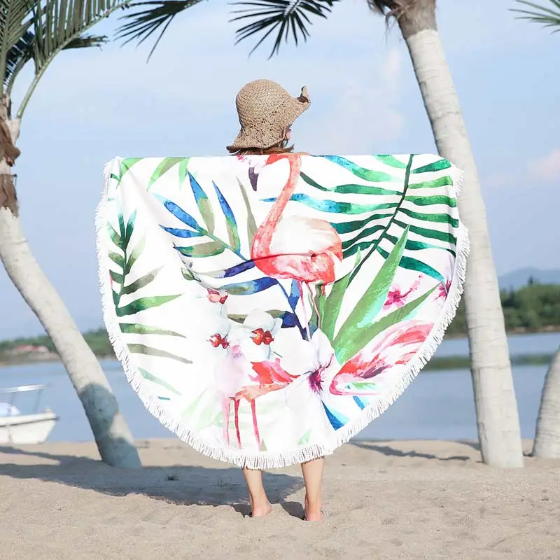 Lefovs Flamingo Round Beach Towel 8