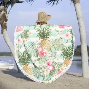 Pineapple Round Beach Towel Pattern L3