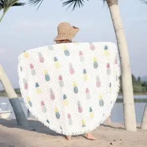 Pineapple Round Beach Towel Pattern L7