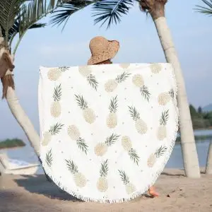 Pineapple Round Beach Towel Pattern L9