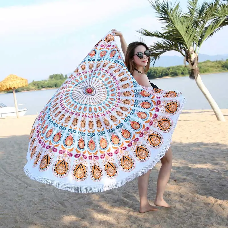 Round Beach Towel Mandala 1