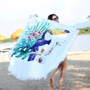 Toucan Round Beach Towel 1
