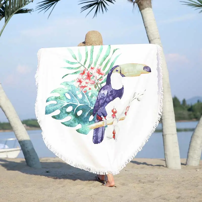 Toucan Round Beach Towel 2