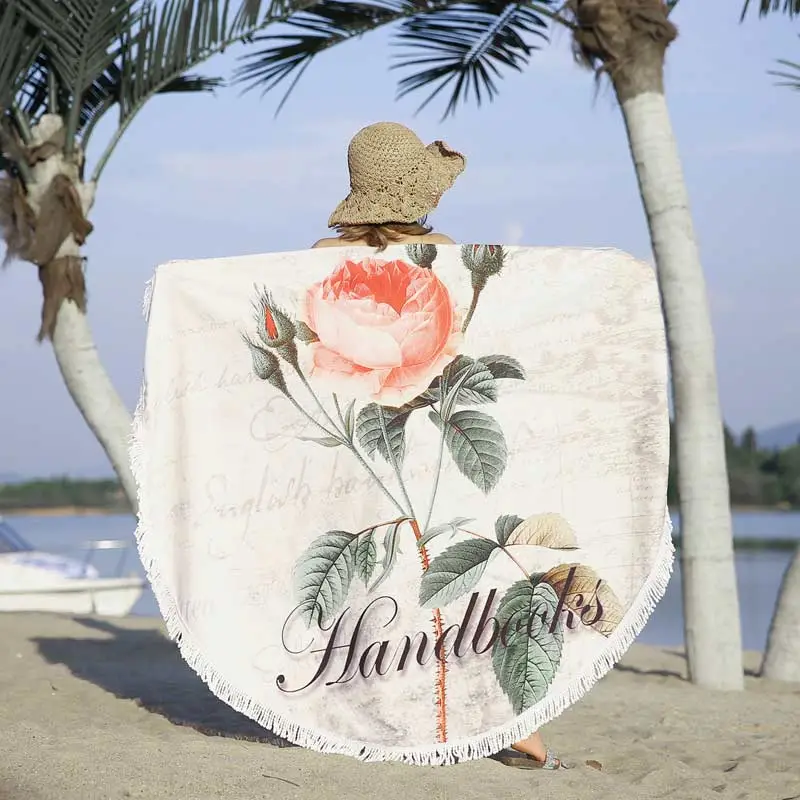 beach round towel 48