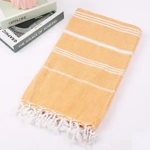 100x180cm 360g 190GSM 100% Cotton Turkish Towel SKU-04-Dark Yellow 1-2