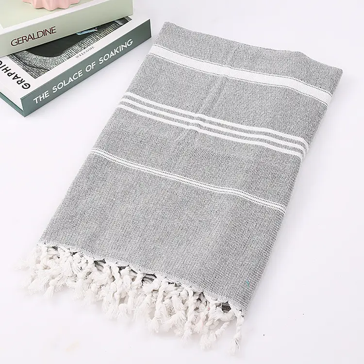 100x180cm 360g 190GSM 100 Cotton Turkish Towel SKU 05 Gray 1 3