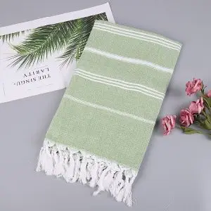 100x180cm 360g 190GSM 100% Cotton Turkish Towel SKU-09-Grass Green 1-9