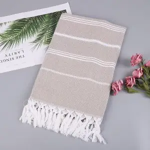 100x180cm 360g 190GSM 100% Cotton Turkish Towel SKU-13-Light Brown 1-14