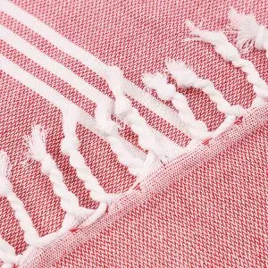 100x180cm 360g 190GSM 100% Cotton Turkish Towel With Tassel