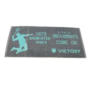 40x100cm Yarn-dyed sports towel Grey Badminton