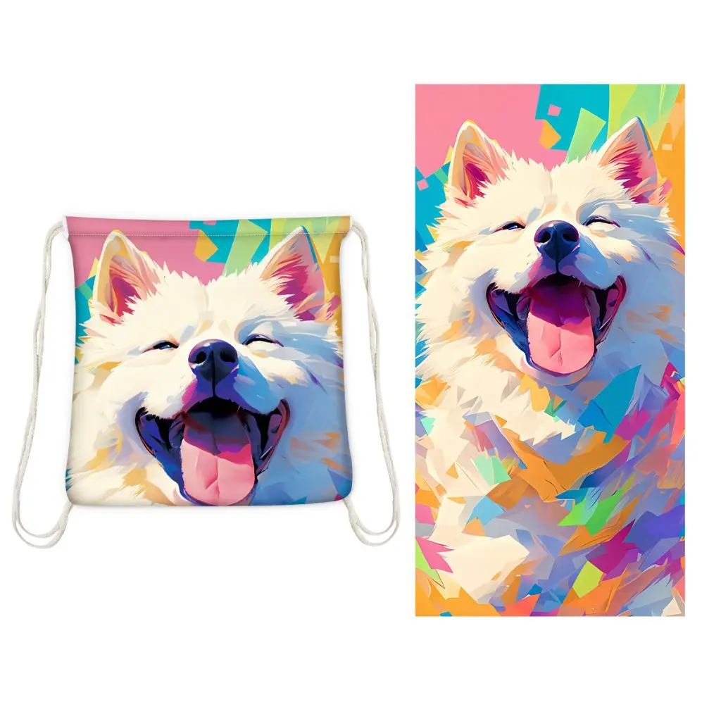 70x140cm Microfiber Beach Bag And Towel Set Print with your logo