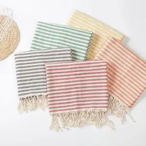 Adults Customizable Oversized Sandless Cotton Turkish Beach Towel 100x180cm in Stock