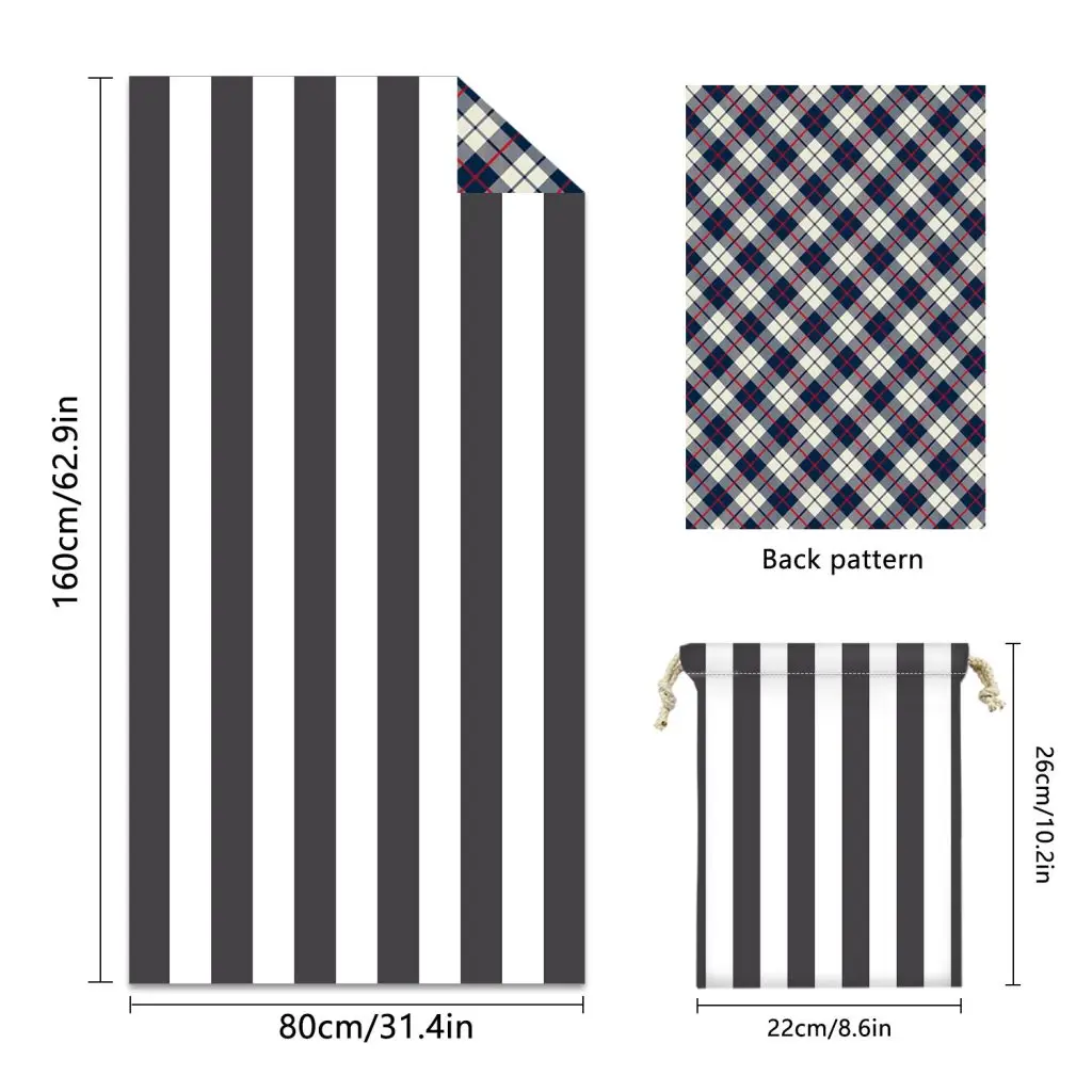 Custom Design Double Side Printed Beach Towel With Bag SKU 17 TW12 1