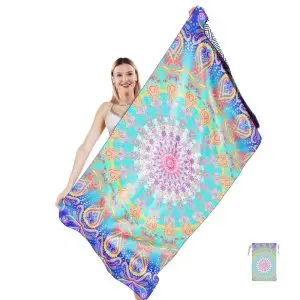 80x160cm Double-sided printed cashews Beach Towel with cloth bag