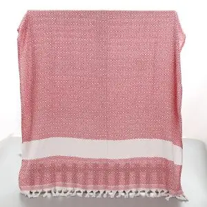 High Quality Turkish Lozenge Tassel Beach Towel 100x180cm 460g 240GSM