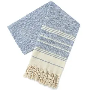 Luxury Peshtemal Towel 100x180cm 100% Cotton Diamond Turkish Bath Beach Towel SKU-01-Navy blue