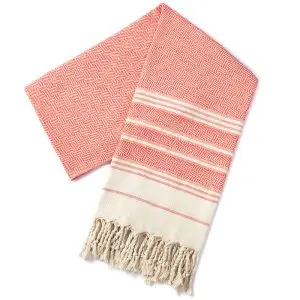 Luxury Peshtemal Towel 100x180cm 100% Cotton Diamond Turkish Bath Beach Towel SKU-04-Red