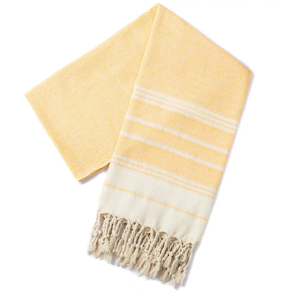 Luxury Peshtemal Towel 100x180cm 100 Cotton Diamond Turkish Bath Beach Towel SKU 06 Orange