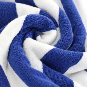 Oversize 550g Cotton Beach Towel Blue Stripes