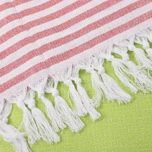 Quick dry Yarn-dyed Cotton Turkish Beach Towel with Tassels Cotton and Linen Striped Quick-Drying Shawl