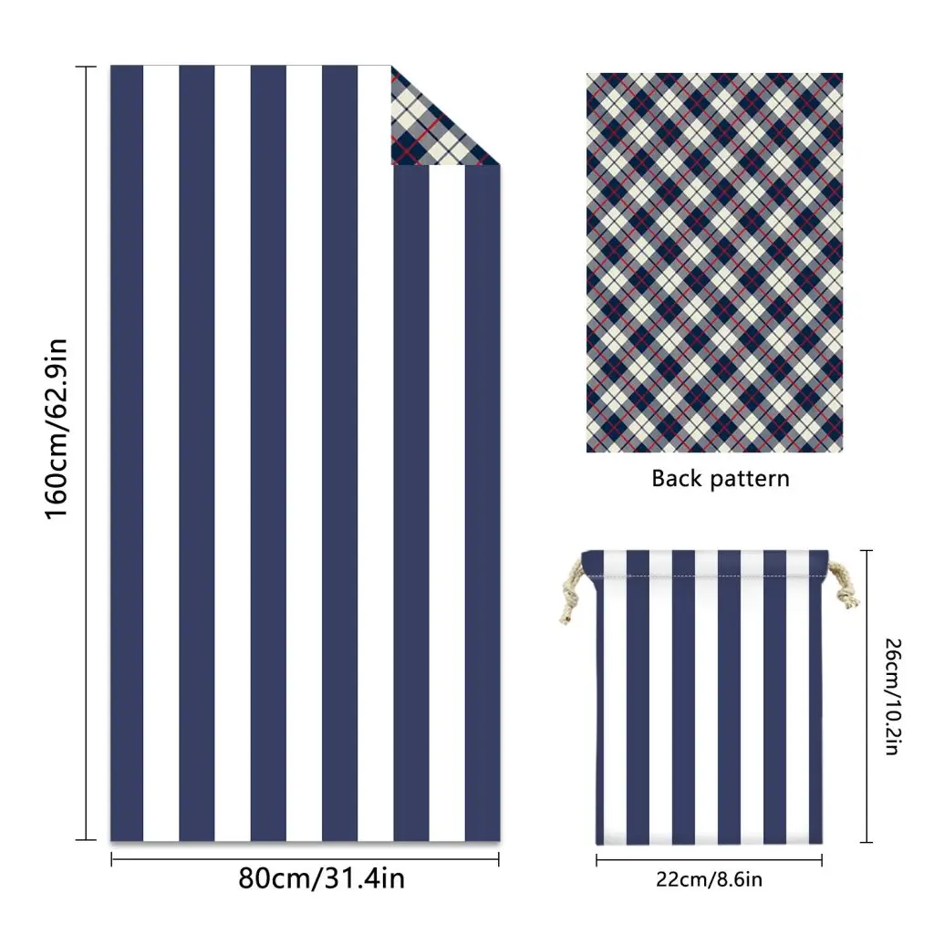 Stripes Designs Sand Free Beach Towel Bag Set Wholesale SKU 12 TW7 1
