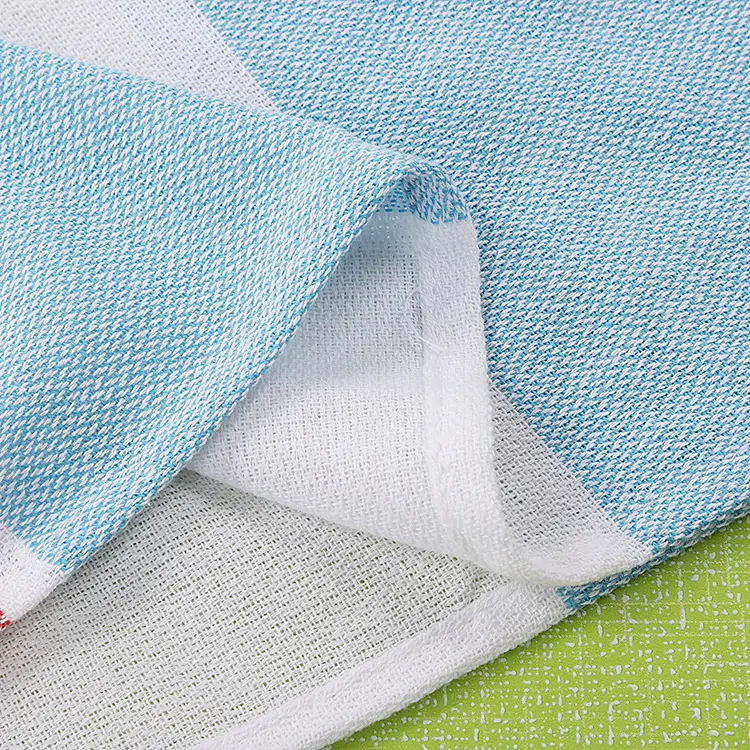 Wholesale Yarn dyed Cotton Turkish Beach Towel with Tassels Cotton and Linen Striped Quick Drying Shawl