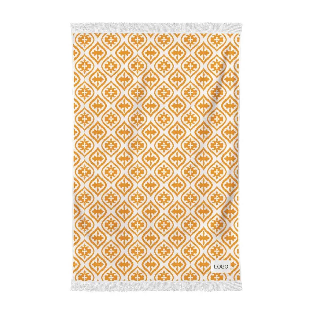 Rectangular Quick Dry Beach Towel with Tassel SKU 01 LSSTJ 1
