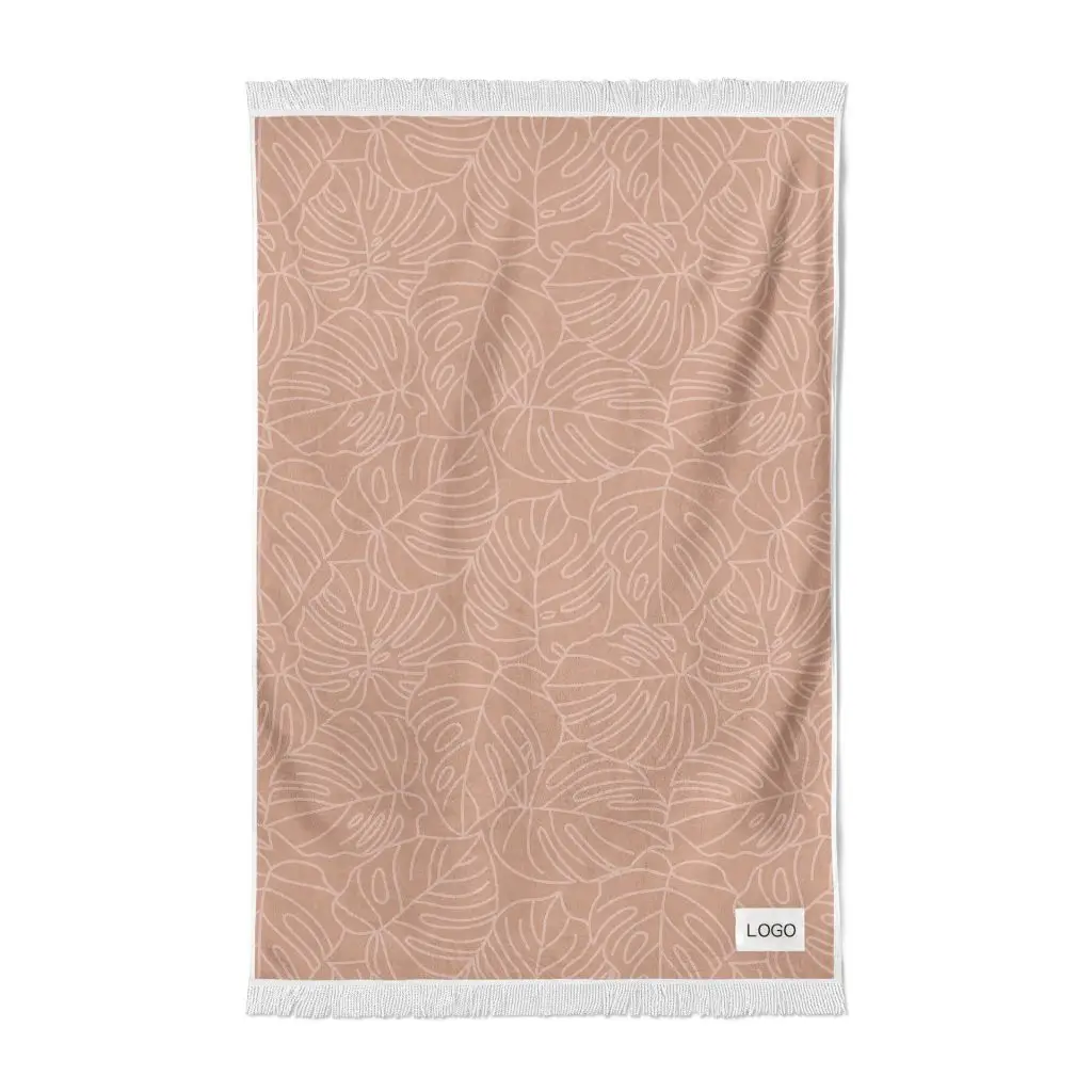 Rectangular Quick Dry Beach Towel with Tassel SKU 02 LSSTJ 2