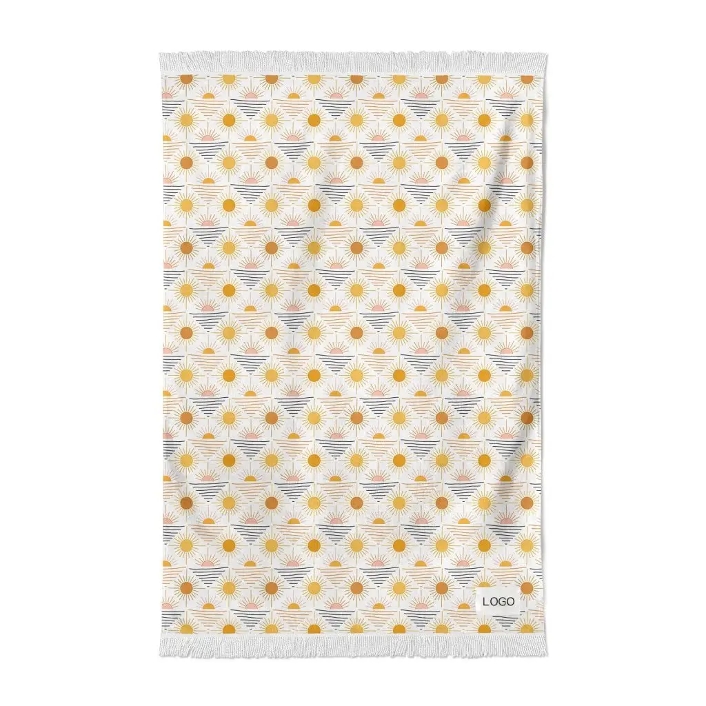 Rectangular Quick Dry Beach Towel with Tassel SKU 04 LSSTJ 4