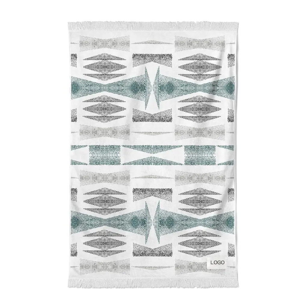 Rectangular Quick Dry Beach Towel with Tassel SKU 05 LSSTJ 5