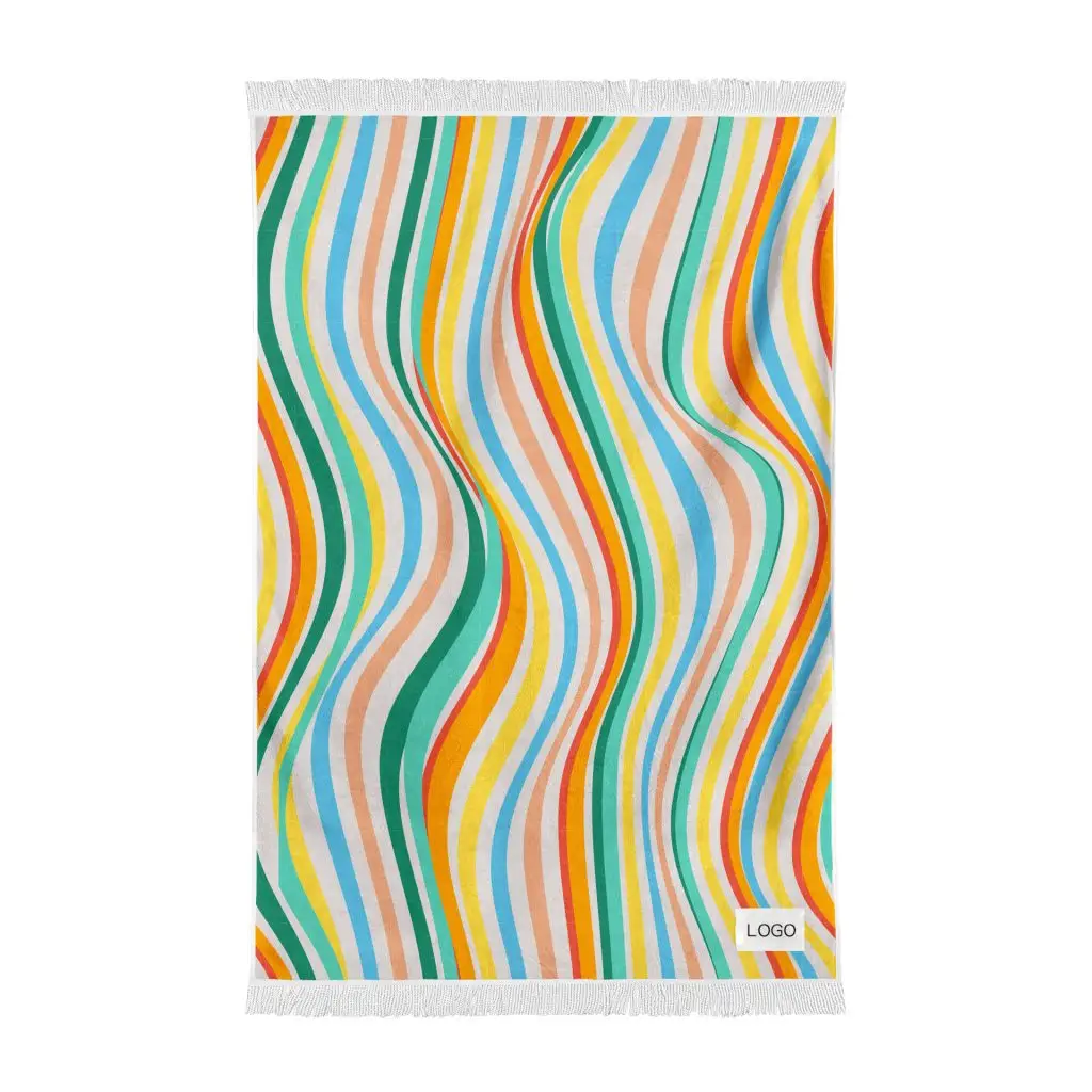 Rectangular Quick Dry Beach Towel with Tassel SKU 07 LSSTJ 7