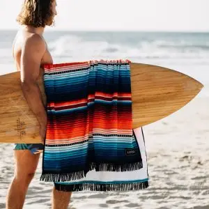 rectangular quick dro towel with tassel